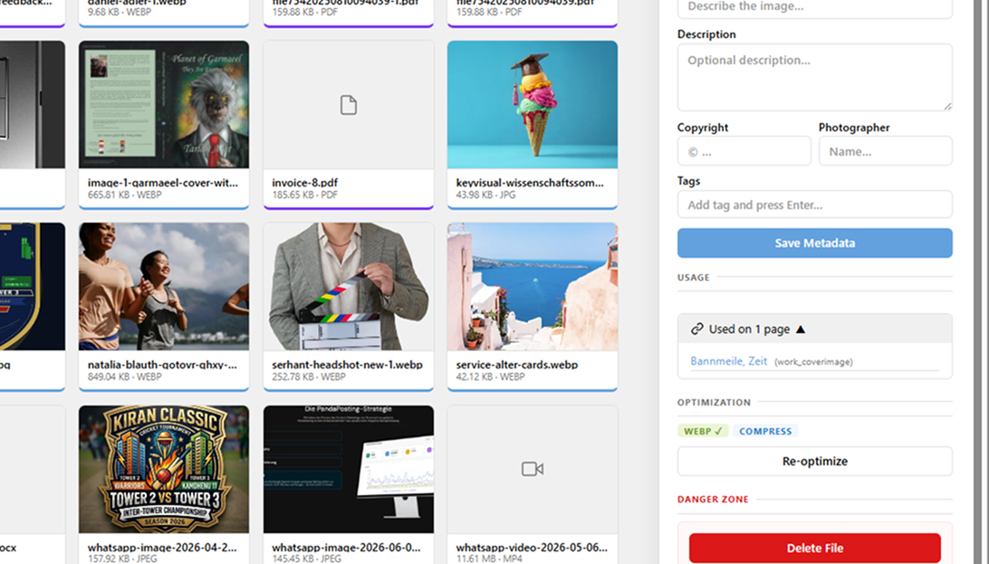 Upload progress and usage tracking